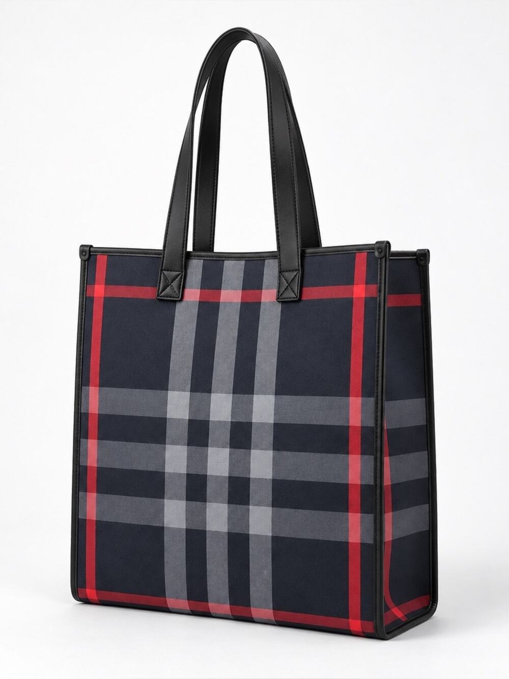 Burberry blue checked print tote waterproof NEW